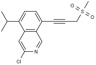 Isoquinoline, 3-chloro-5-(1-methylethyl)-8-[3-(methylsulfonyl)-1-propyn-1-yl]- Struktur