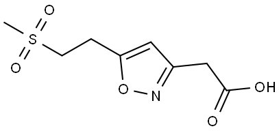 3-Isoxazoleacetic acid, 5-[2-(methylsulfonyl)ethyl]- Structure