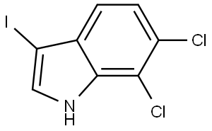 6,7-Dichloro-3-iodo-1H-indole Struktur