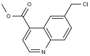 4-Quinolinecarboxylic acid, 6-(chloromethyl)-, methyl ester Struktur