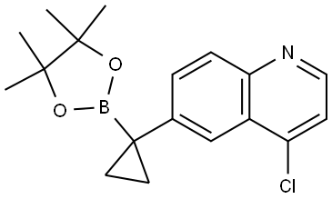 4-氯-6-(1-(4,4,5,5-四甲基-1,3,2-二氧硼雜環(huán)戊烷-2-基)環(huán)丙基)喹啉, 3024017-19-1, 結(jié)構(gòu)式