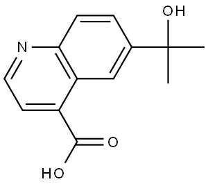 4-Quinolinecarboxylic acid, 6-(1-hydroxy-1-methylethyl)- Struktur