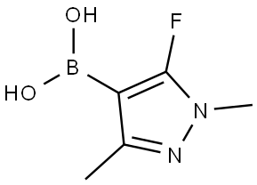 (5-Fluoro-1,3-dimethyl-1H-pyrazol-4-yl)boronic acid Structure