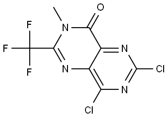 6,8-Dichloro-3-methyl-2-(trifluoromethyl)pyrimido[5,4-d]pyrimidin-4(3H)-one Structure