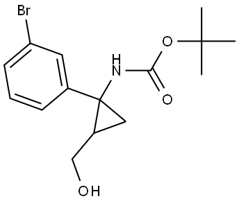 tert-butyl 1-(3-bromophenyl)-2-(hydroxymethyl)cyclopropylcarbamate Struktur