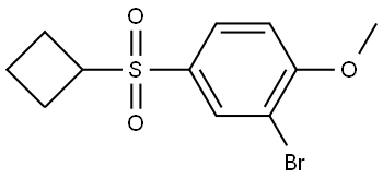 Benzene, 2-bromo-4-(cyclobutylsulfonyl)-1-methoxy- Struktur