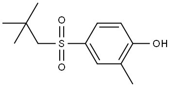 Phenol, 4-[(2,2-dimethylpropyl)sulfonyl]-2-methyl- Struktur