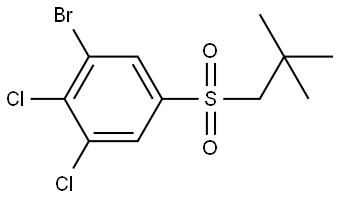 Benzene, 1-bromo-2,3-dichloro-5-[(2,2-dimethylpropyl)sulfonyl]- Struktur