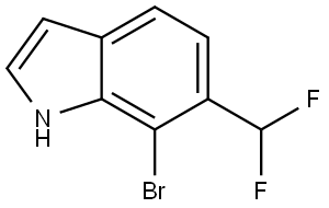 7-Bromo-6-(difluoromethyl)-1H-indole Structure