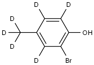 2-bromo-4-(methyl-d3)phen-3,5,6-d3-ol Struktur