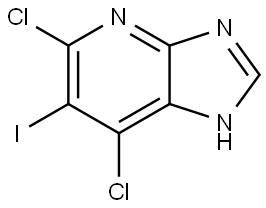 3H-Imidazo[4,5-b]pyridine, 5,7-dichloro-6-iodo- Struktur