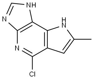 Imidazo[4,5-b]pyrrolo[2,3-d]pyridine, 5-chloro-3,8-dihydro-7-methyl- Struktur