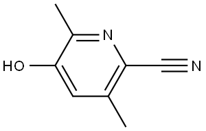 2-Pyridinecarbonitrile, 5-hydroxy-3,6-dimethyl- Struktur