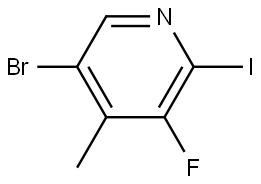 Pyridine, 5-bromo-3-fluoro-2-iodo-4-methyl- Struktur