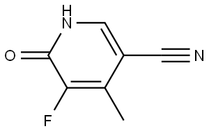 3-Pyridinecarbonitrile, 5-fluoro-1,6-dihydro-4-methyl-6-oxo- Struktur