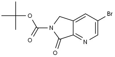 6H-Pyrrolo[3,4-b]pyridine-6-carboxylic acid, 3-bromo-5,7-dihydro-7-oxo-, 1,1-dimethylethyl ester Structure