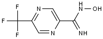 2-Pyrazinecarboximidamide, N-hydroxy-5-(trifluoromethyl)- Struktur