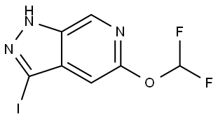 5-(Difluoromethoxy)-3-iodo-1H-pyrazolo[3,4-c]pyridine Struktur