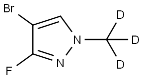 4-Bromo-3-fluoro-1-(methyl-d3)-1H-pyrazole Struktur