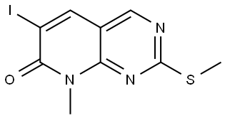 Pyrido[2,3-d]pyrimidin-7(8H)-one, 6-iodo-8-methyl-2-(methylthio)- Struktur