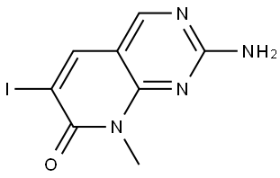 Pyrido[2,3-d]pyrimidin-7(8H)-one, 2-amino-6-iodo-8-methyl- Struktur