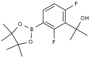 Benzenemethanol, 2,6-difluoro-α,α-dimethyl-3-(4,4,5,5-tetramethyl-1,3,2-dioxaborolan-2-yl)- Struktur