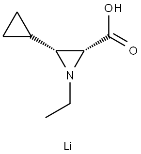 2-Aziridinecarboxylic acid, 3-cyclopropyl-1-ethyl-, lithium salt (1:1), (2R,3R)- Struktur