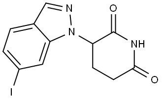 2,6-Piperidinedione, 3-(6-iodo-1H-indazol-1-yl)- Struktur