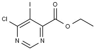 4-Pyrimidinecarboxylic acid, 6-chloro-5-iodo-, ethyl ester Struktur