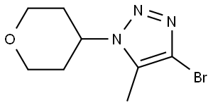 1H-1,2,3-Triazole, 4-bromo-5-methyl-1-(tetrahydro-2H-pyran-4-yl)- Struktur