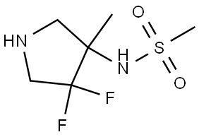 Methanesulfonamide, N-(4,4-difluoro-3-methyl-3-pyrrolidinyl)- Structure