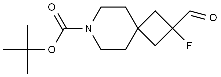 7-Azaspiro[3.5]nonane-7-carboxylic acid, 2-fluoro-2-formyl-, 1,1-dimethylethyl ester Struktur