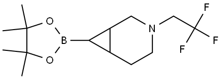 3-Azabicyclo[4.1.0]heptane, 7-(4,4,5,5-tetramethyl-1,3,2-dioxaborolan-2-yl)-3-(2,2,2-trifluoroethyl)- Struktur