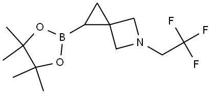 5-Azaspiro[2.3]hexane, 1-(4,4,5,5-tetramethyl-1,3,2-dioxaborolan-2-yl)-5-(2,2,2-trifluoroethyl)- Struktur