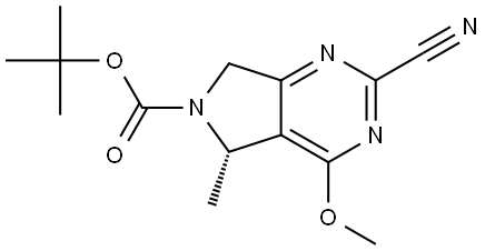 6H-Pyrrolo[3,4-d]pyrimidine-6-carboxylic acid, 2-cyano-5,7-dihydro-4-methoxy-5-methyl-, 1,1-dimethylethyl ester, (5S)- Struktur