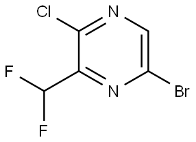 Pyrazine, 5-bromo-2-chloro-3-(difluoromethyl)- Struktur