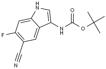 tert-Butyl (5-cyano-6-fluoro-1H-indol-3-yl)carbamate Struktur