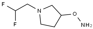 Hydroxylamine, O-[1-(2,2-difluoroethyl)-3-pyrrolidinyl]- Struktur