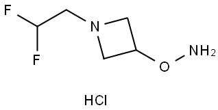 Hydroxylamine, O-[1-(2,2-difluoroethyl)-3-azetidinyl]-, hydrochloride (1:1) Struktur