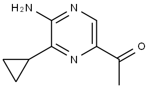 Ethanone, 1-(5-amino-6-cyclopropyl-2-pyrazinyl)- Struktur