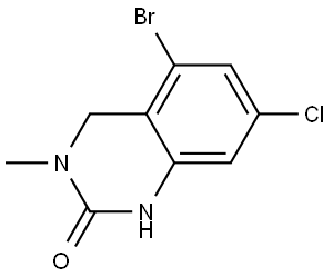 2(1H)-Quinazolinone, 5-bromo-7-chloro-3,4-dihydro-3-methyl- Struktur