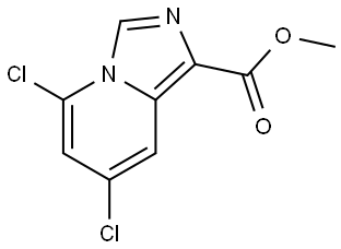 Imidazo[1,5-a]pyridine-1-carboxylic acid, 5,7-dichloro-, methyl ester Struktur