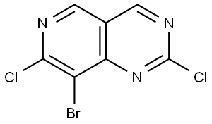 Pyrido[4,3-d]pyrimidine, 8-bromo-2,7-dichloro- Struktur