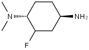 1,4-Cyclohexanediamine, 2-fluoro-N1,N1-dimethyl-, (1R,4R)- Struktur