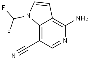 1H-Pyrrolo[3,2-c]pyridine-7-carbonitrile, 4-amino-1-(difluoromethyl)- Struktur