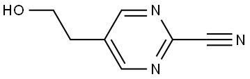 2-Pyrimidinecarbonitrile, 5-(2-hydroxyethyl)- Struktur