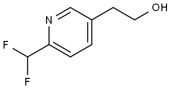 3-Pyridineethanol, 6-(difluoromethyl)- Struktur