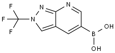 (2-(Trifluoromethyl)-2H-pyrazolo[3,4-b]pyridin-5-yl)boronic acid Struktur