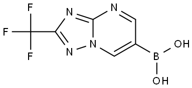 (2-(Trifluoromethyl)-[1,2,4]triazolo[1,5-a]pyrimidin-6-yl)boronic acid Struktur