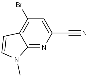 1H-Pyrrolo[2,3-b]pyridine-6-carbonitrile, 4-bromo-1-methyl- Struktur